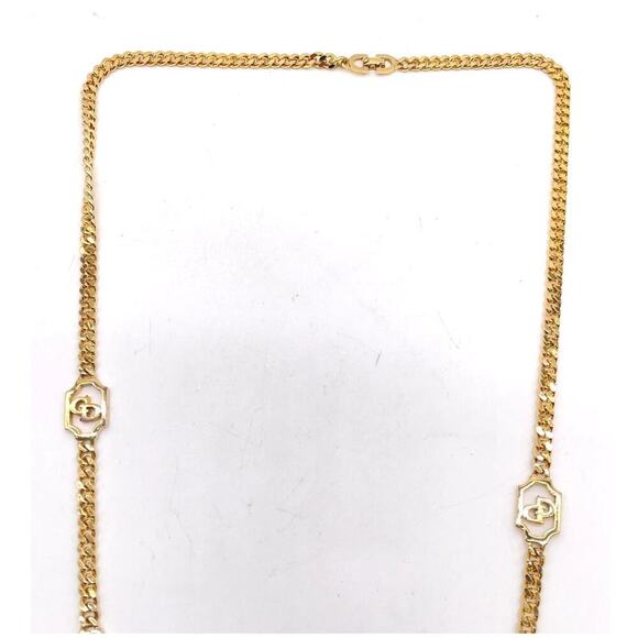 Christian Dior long metal Gourmette chain necklace - Picture 6 of 15